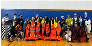 Volleyball Team Takes on Halloween Costume Competition