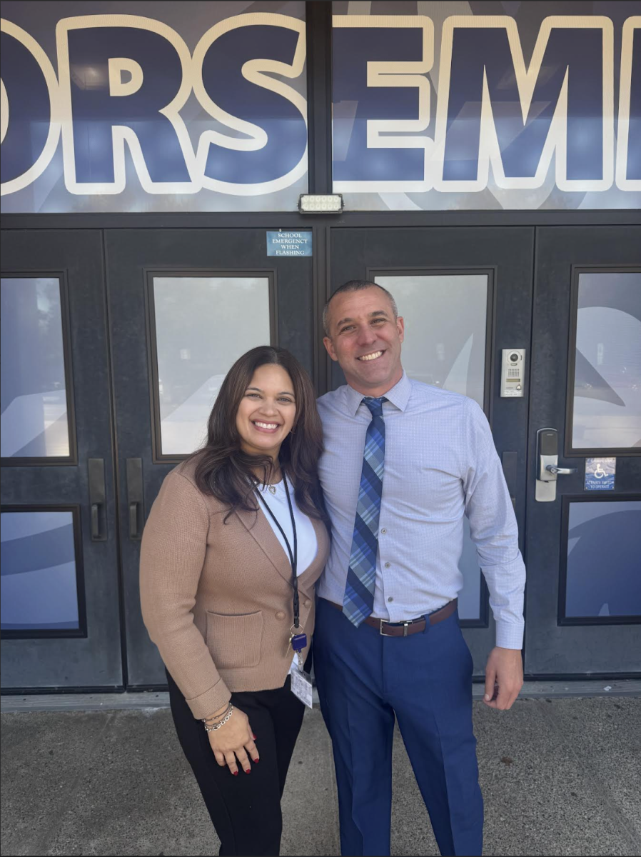 Richard Scherer and Susan Baez in front of NVD's entrance 