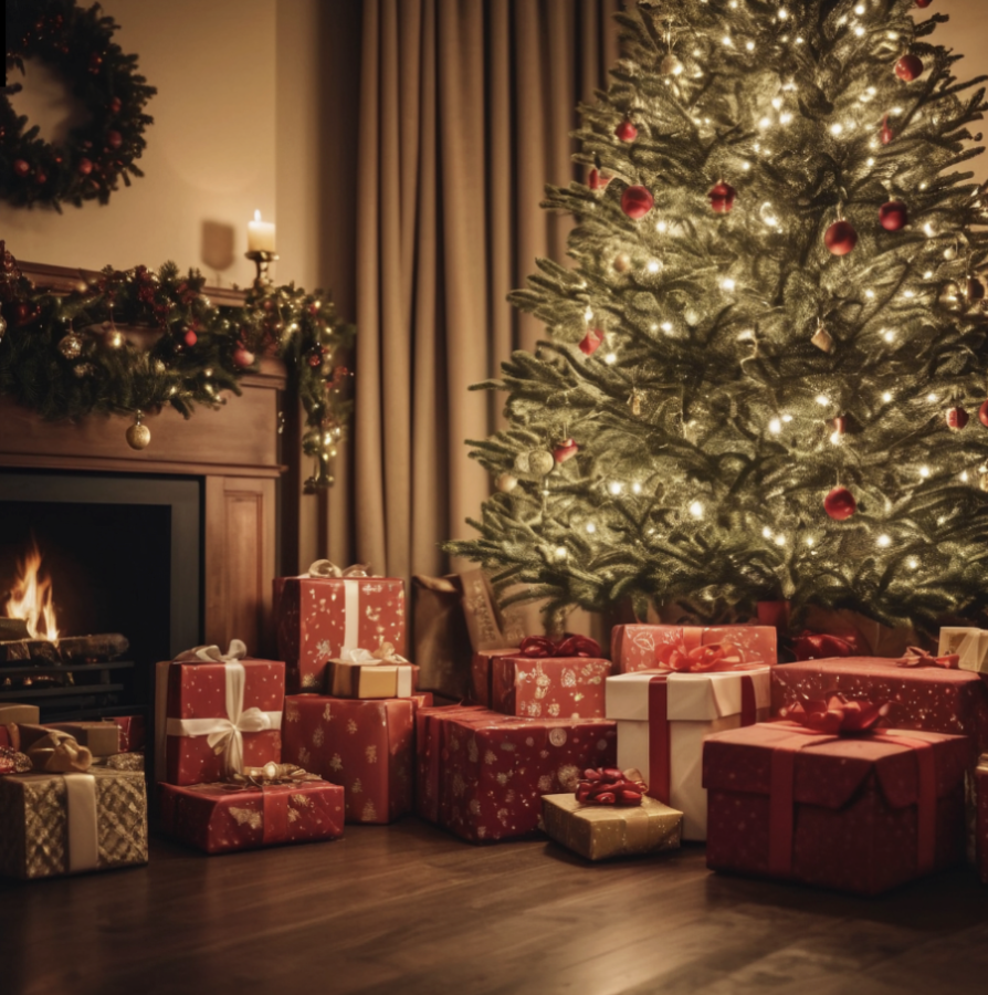 Warm and cozy decorated home for the holidays
