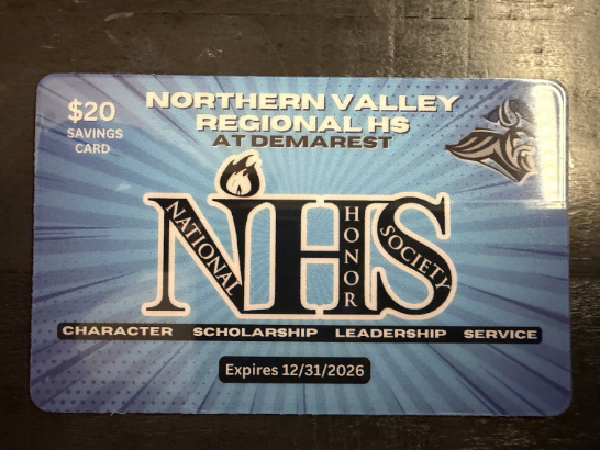 2025-26 NHS fundraiser discount card.