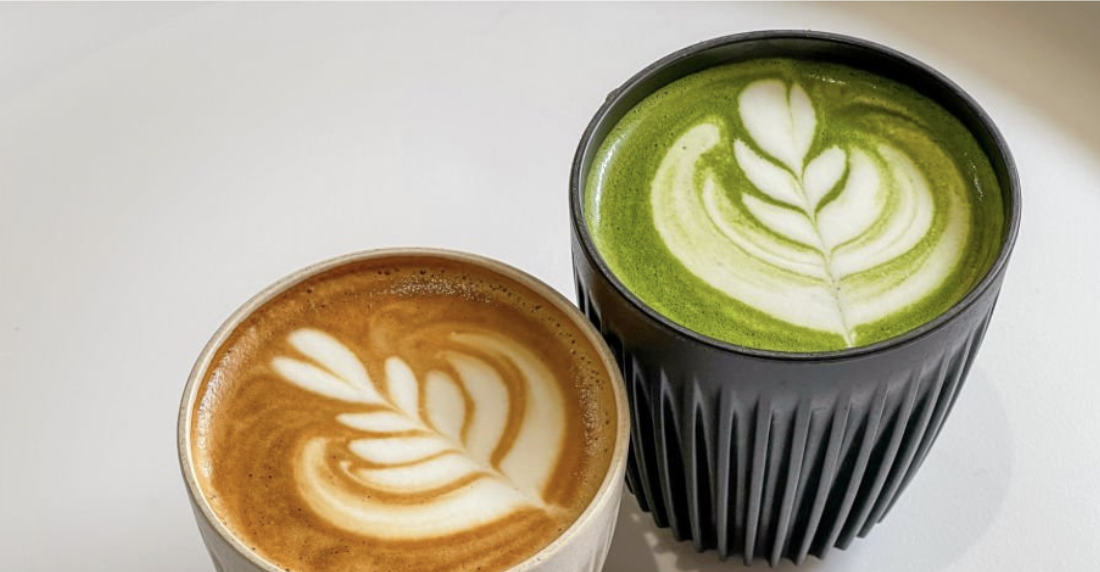 Coffee and matcha