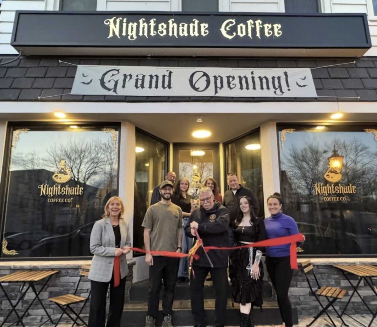 Nightshade Coffee management on grand opening
