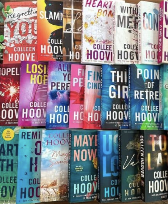 A collection of Colleen Hoover Books 
